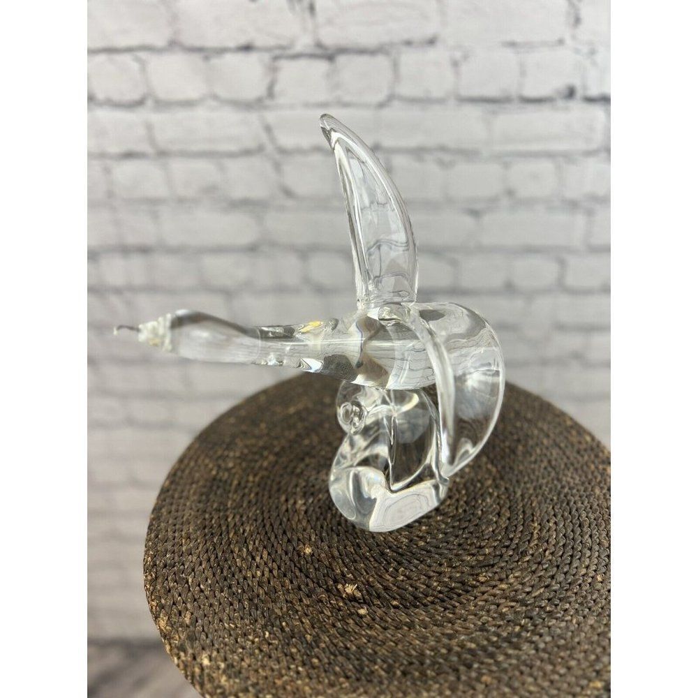 Steuben Art Glass 8095 - Water Bird By Lloyd Atkins 9.75” x 10”